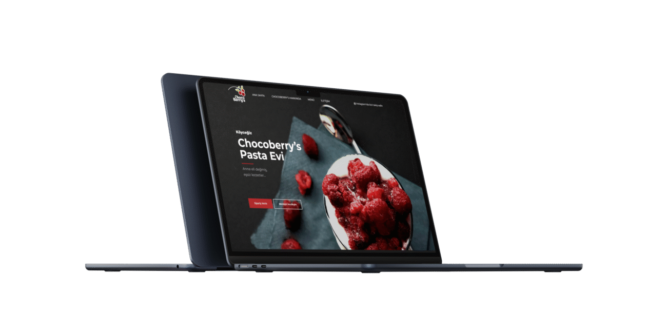 chocoberrys markası için modern ve kullanıcı dostu bir web sitesi tasarlandı.