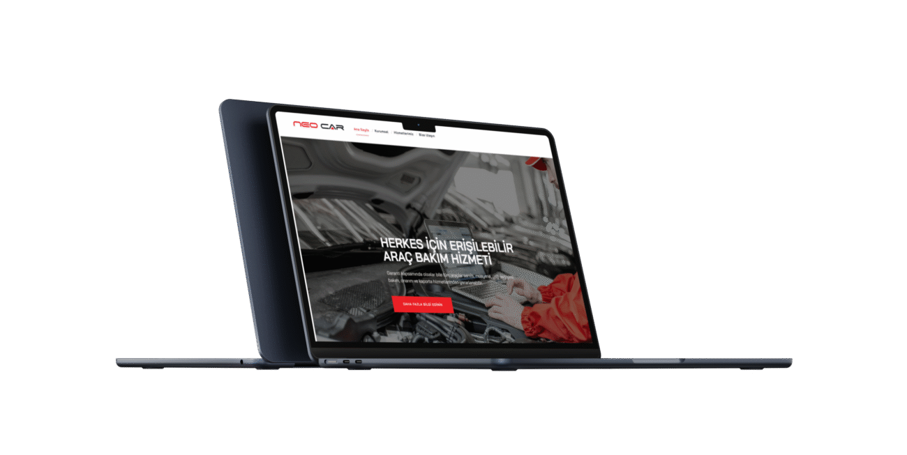 neocar markası için modern ve kullanıcı dostu bir web sitesi tasarlandı.